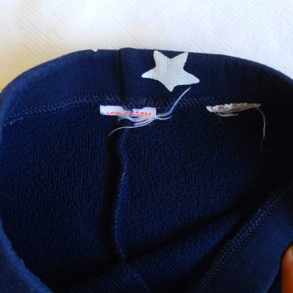 joe fresh star print navy blue warm lined leggings 6-12 months baby girl - Picture 3 of 4